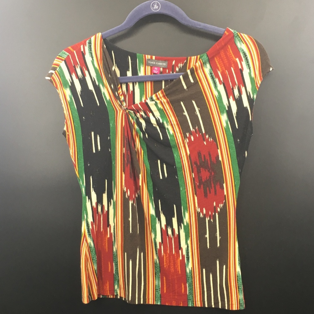 ⭐️HP⭐️ VINCE CAMUTO Vibrant Cap Sleeve Blouse